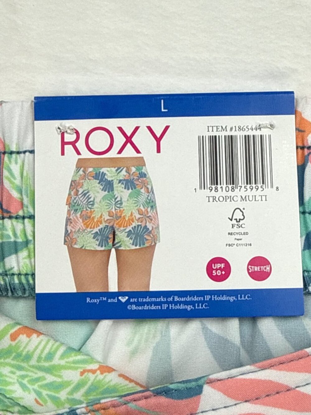 Roxy Womens Tropic Multi Floral Print Shorts UPF 50+ Size L New With Defects - Picture 4 of 9